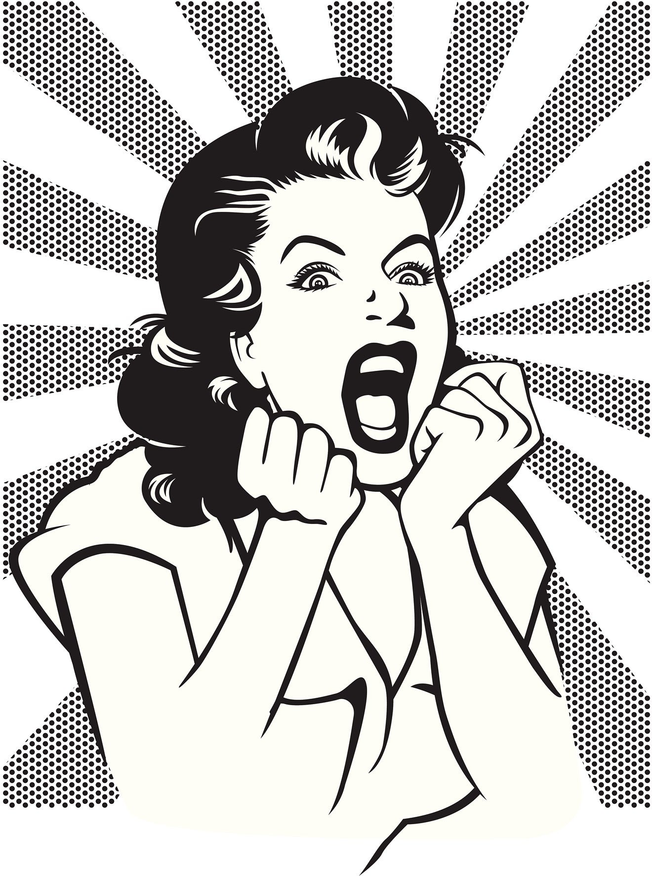 woman shouting