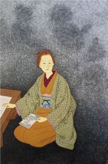 japanese woman sitting